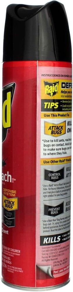 Raid® Ant & Roach Killer 26, Fragrance-Free Bug Spray, 17.5 fl. oz. 2 pack