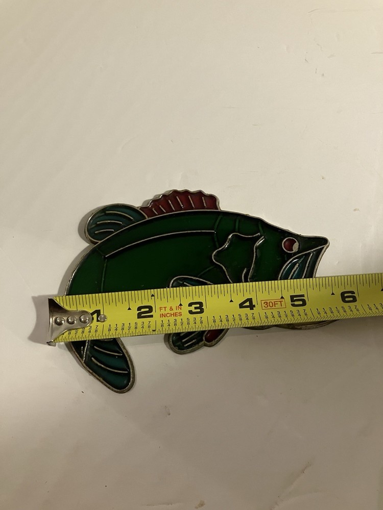 Green Bass Fish Sun Catcher