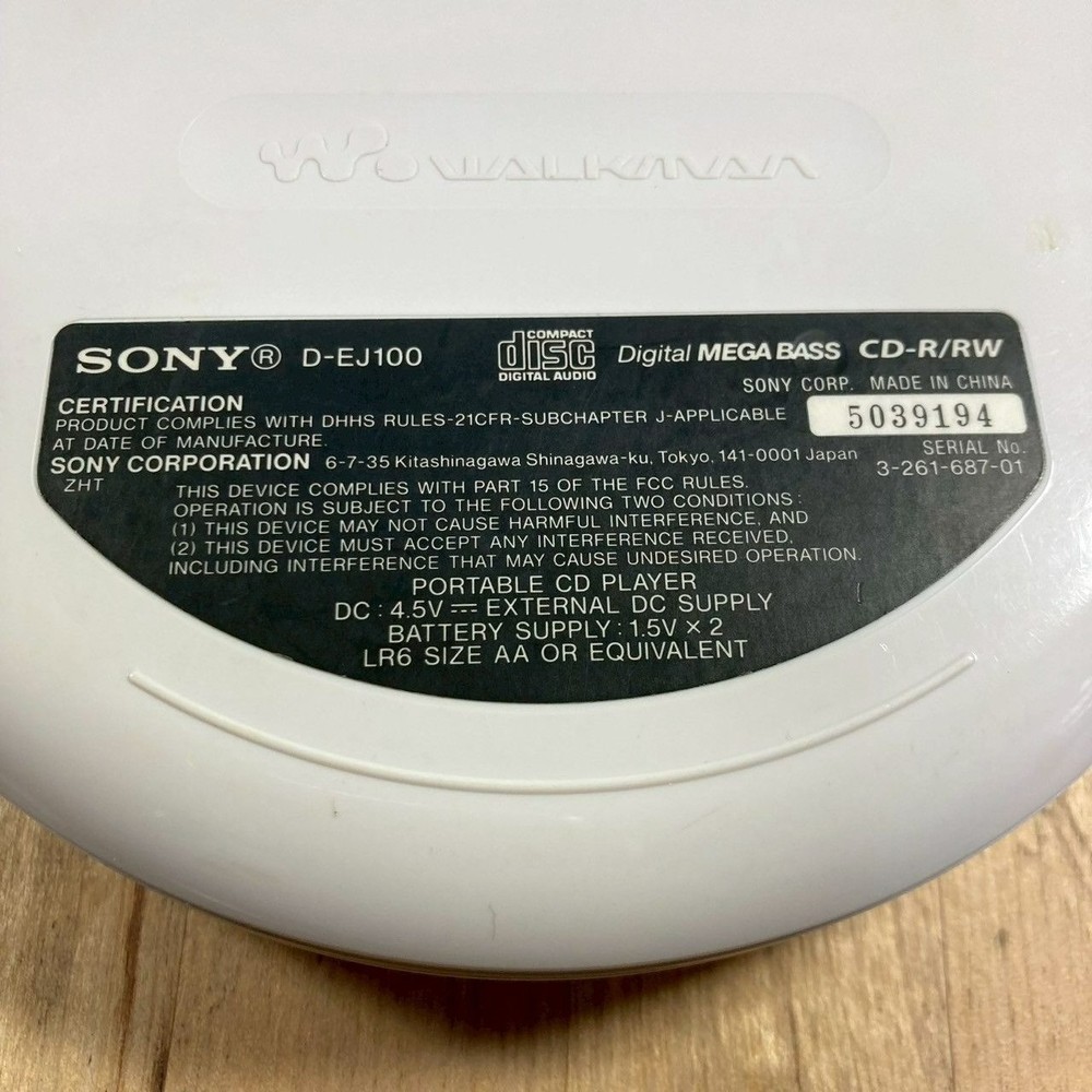 Sony D-EJ100 CD Walkman Portable CD Player Used from Japan