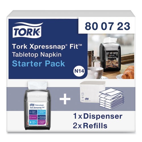 Tork Xpressnap Fit Starter Pack, 4 x 6 x 7, Black