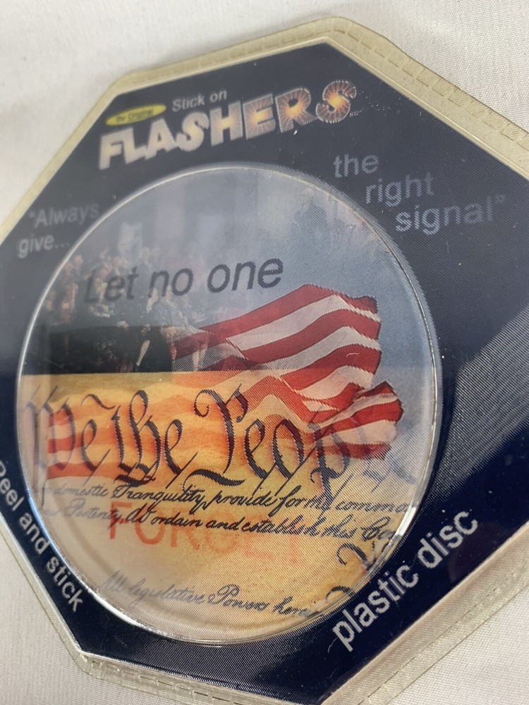 New Flasher Plastic Disc Image Changing Sticker Constitution, Let No One Forget