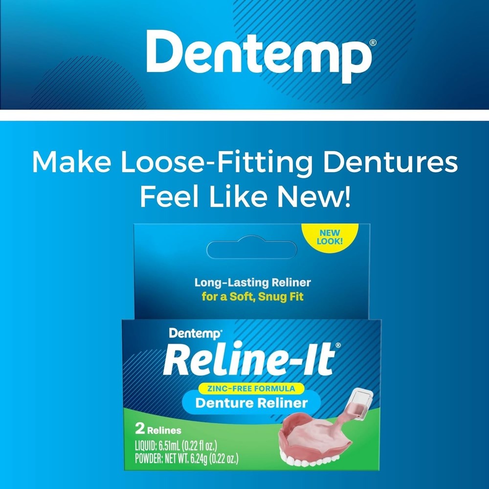 Dentemp Denture Reline Kit Value Pack - Advanced Formula It Denture...