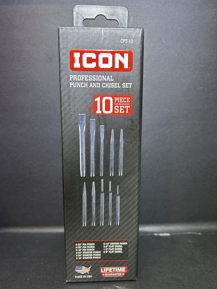 New ICON CPT-10 CHISEL & PUNCH SET