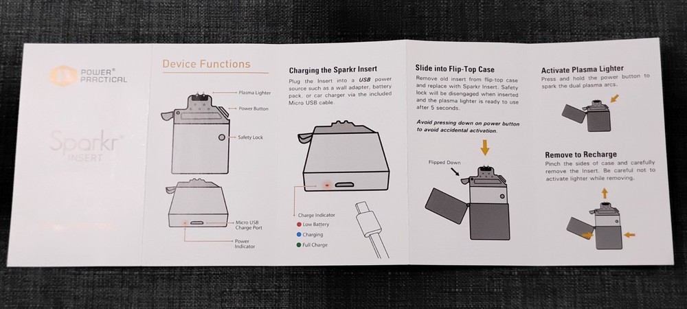 Classic Lighter Insert Dual Plasma Arc - SPARKR Electronic Rechargeable Lighter