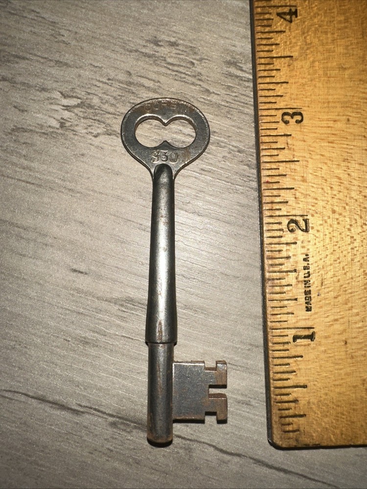 Antique Corbin Skeleton Key #S30 Solid Barrel Key