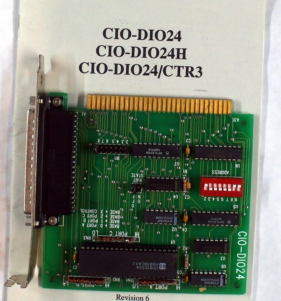 ComperBoards - CIO -DIO24 Digital Input / Output Board for ISA Computer Bus -