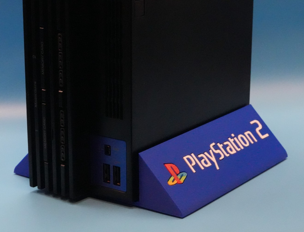 PlayStation 2 Fat vertical stand 3D Printed