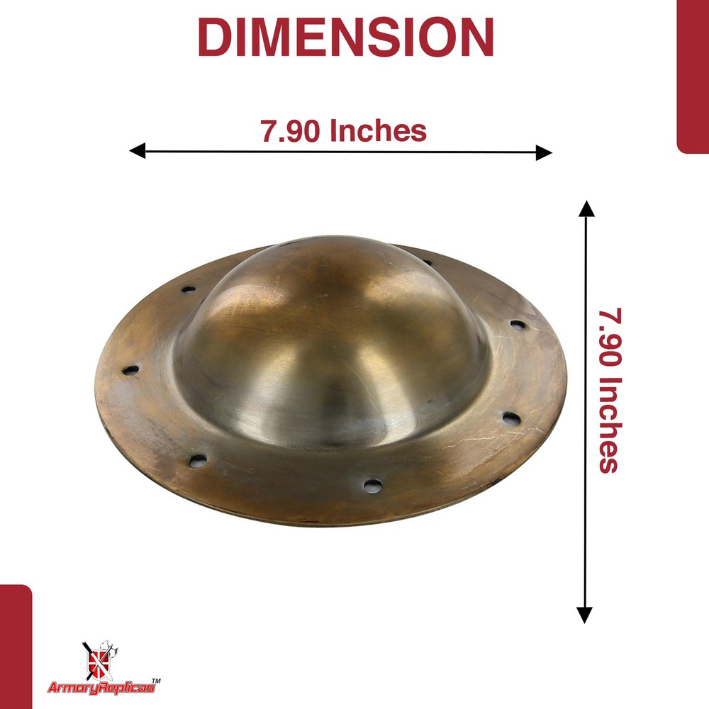 Medieval Viking 14g Boar Formation Function Umbo Shield Boss
