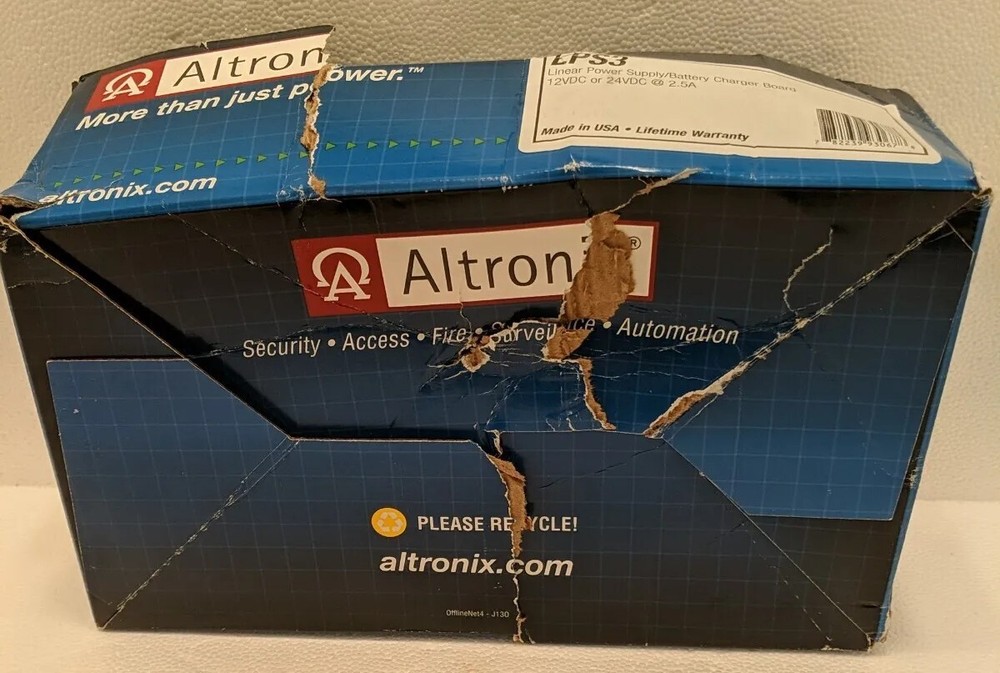 Altronix LPS3 Linear Power Supply/Charger Open Box