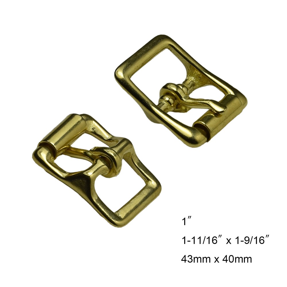 Solid Brass Roller Middle Bar Buckles 5/8" 3/4" 1"