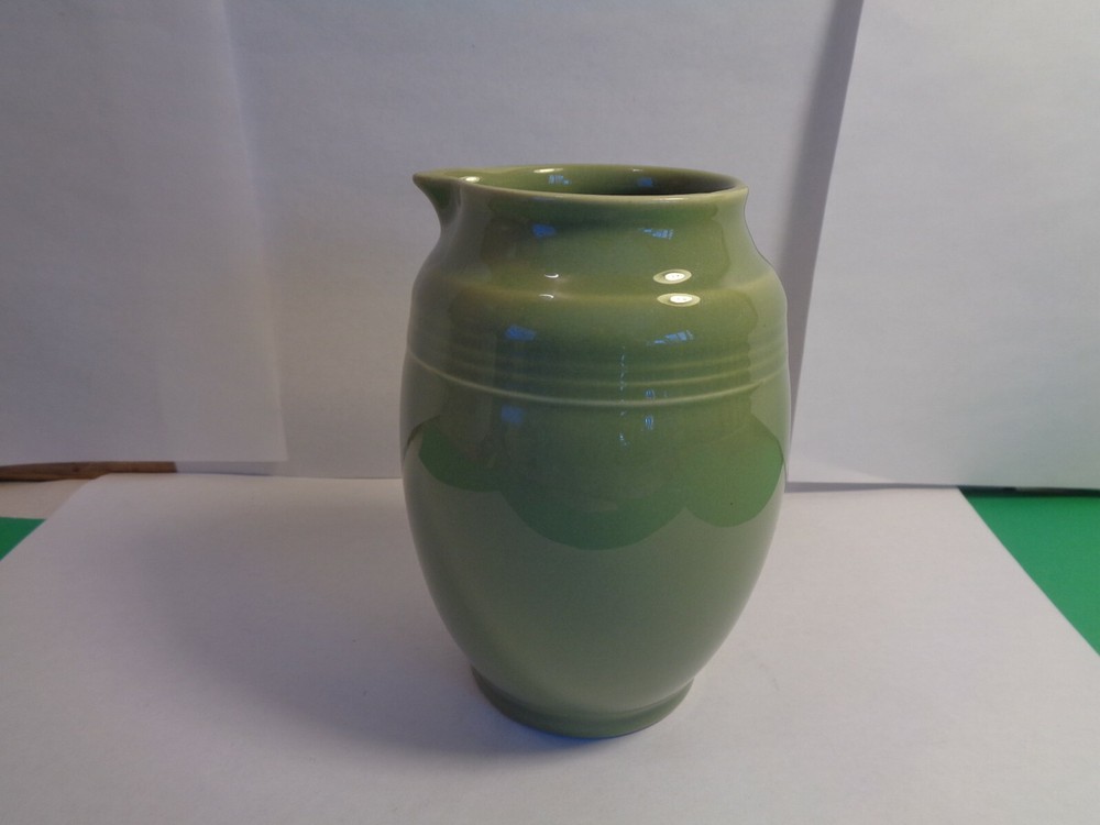 Dansk 4 3/8" Green Celadon Creamer, Maple Leaf Mark (Used/EUC)