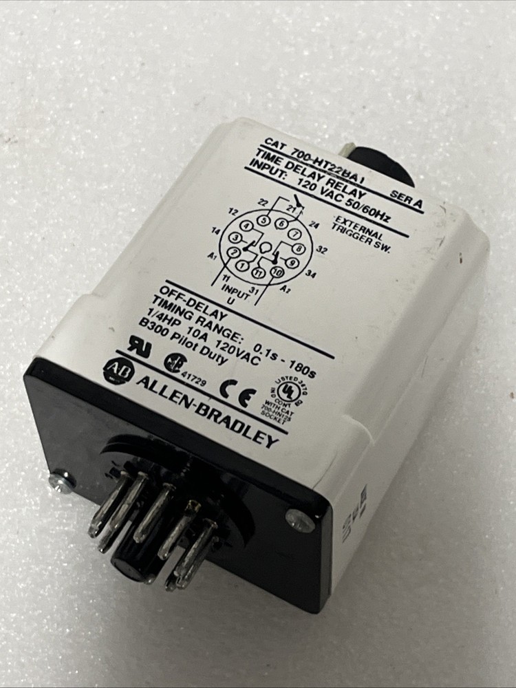 Allen-Bradley 700-HT22BA1 Ser A Time Delay Relay 1-180Sec 10A 120VAC