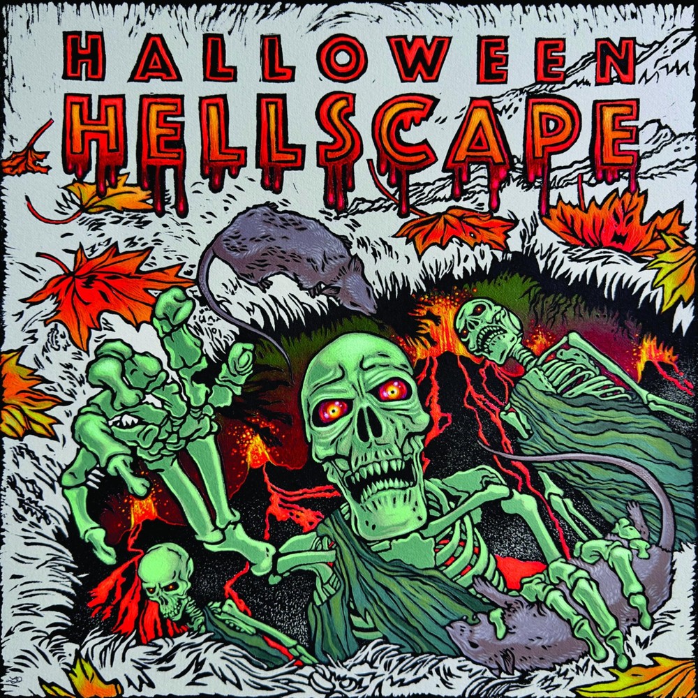 VARIOUS ARTISTS HALLOWEEN HELLSCAPE LP New