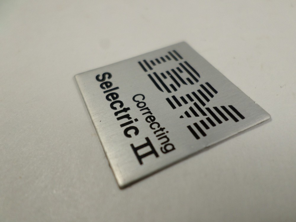 IBM Selectric II Model 8x Typewriter LOGO PLACARDS part