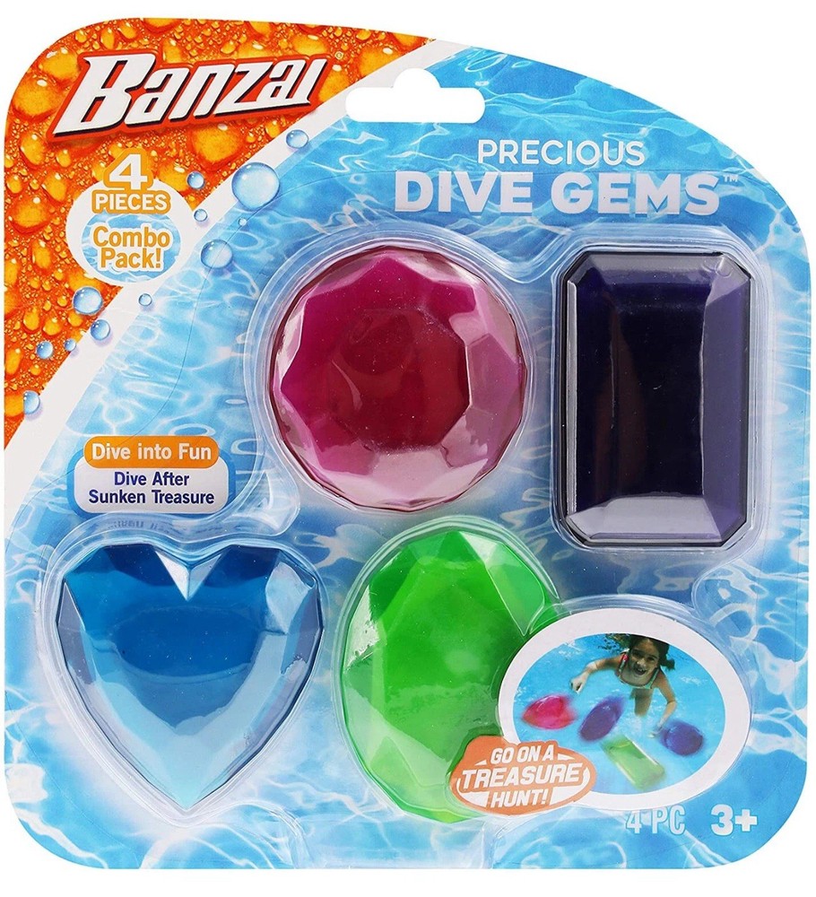 Banzai Precious Dive Gems - 4-Piece New