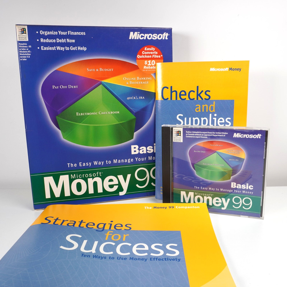 Microsoft Money 99 Basic English CD-ROM - For Windows 95 / NT - Complete Box