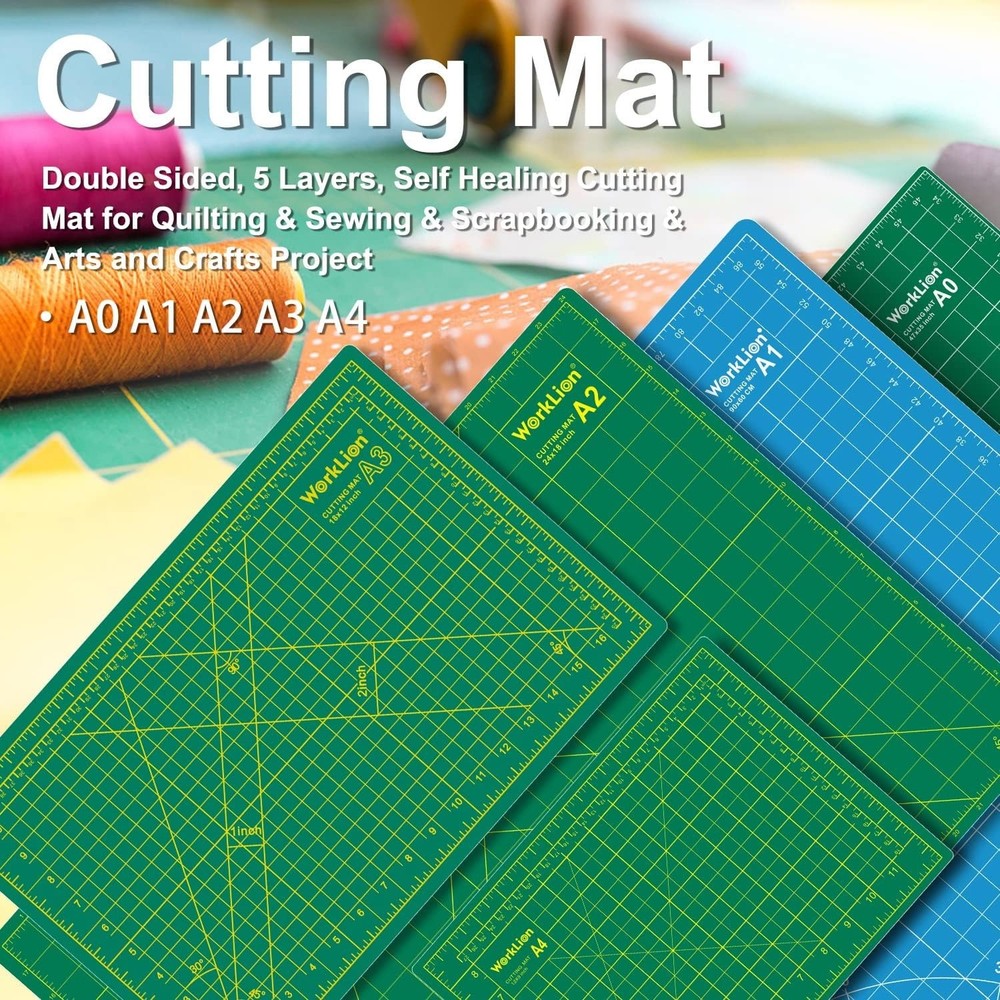Self-Healing Cutting Mat 18"x12" - Durable PVC Crafting Tool for Precision Cuts