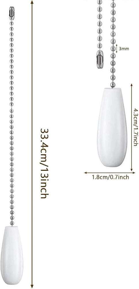 2 Pack Pull Chain String Extension with Connector for Ceiling Fan Light Fixture