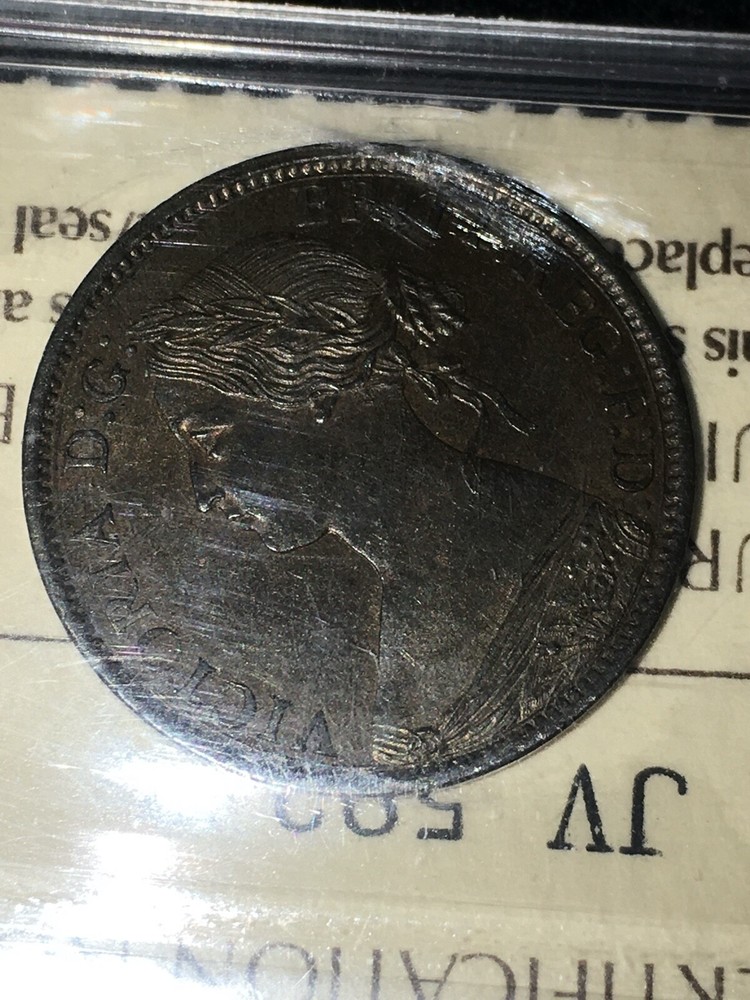 1861 ICCS Graded, Nova Scotia ¢1/2 Cent, **MS-60** #JV 582