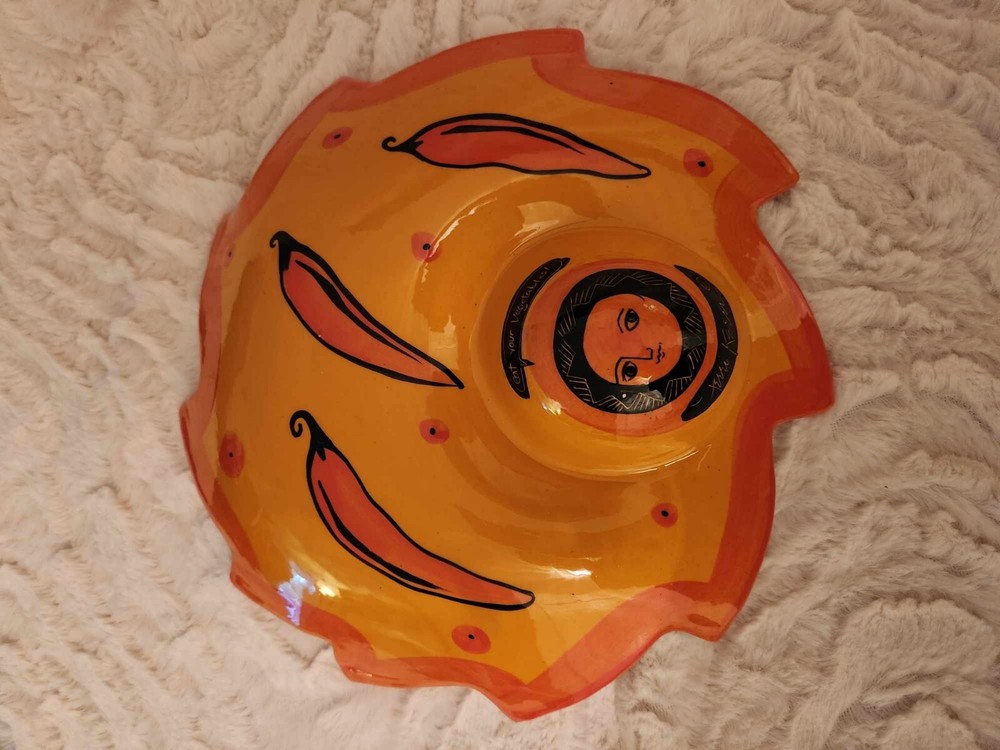 Sassy Hot Chili Whimsical Round Platter