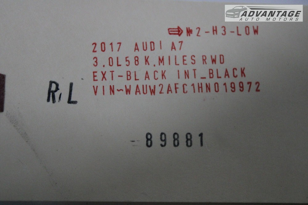 2012-2018 AUDI A7 REAR LEFT DRIVER SIDE FORWARD TIE DOWN MOUNT BRACKET OEM