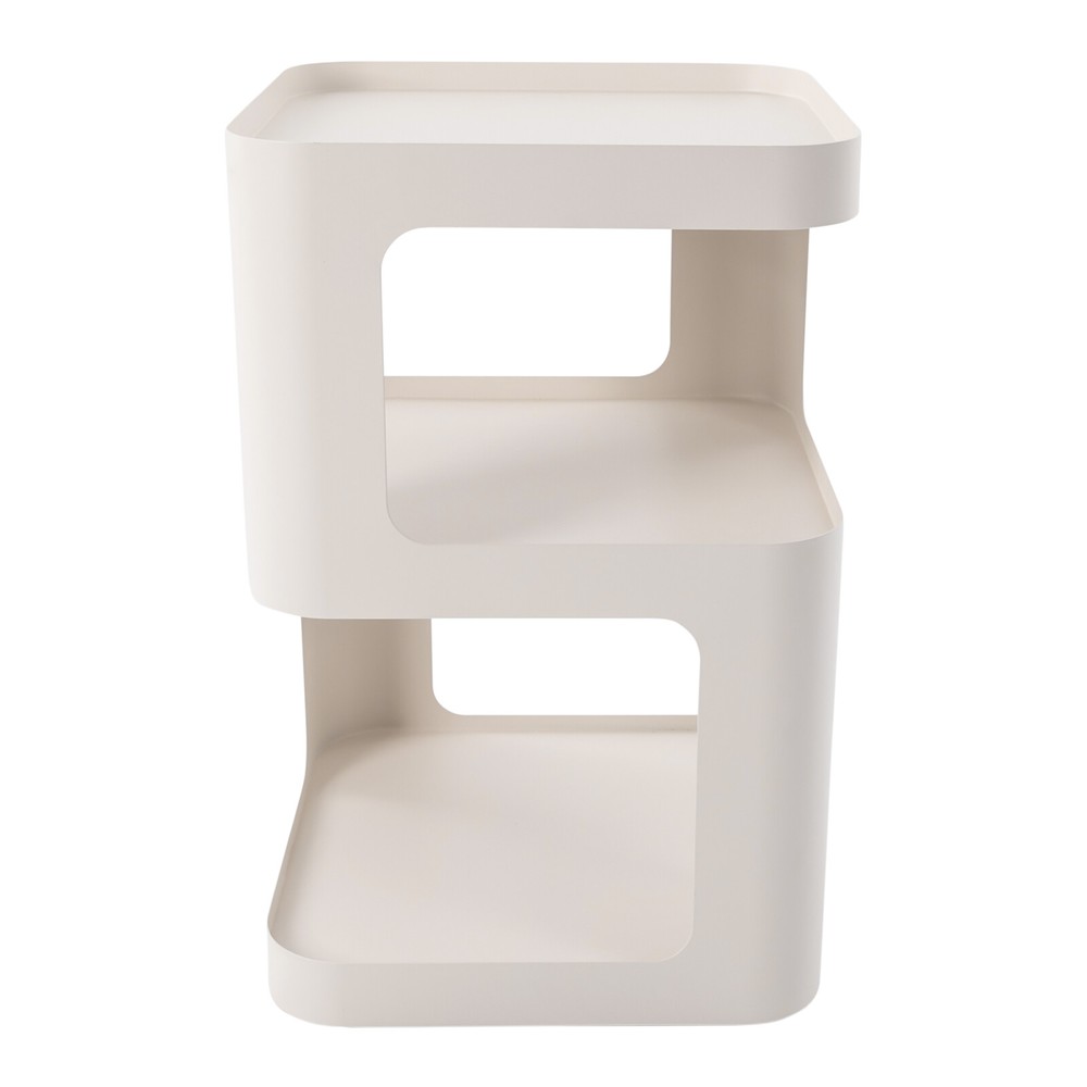 3 Tier Side Table Modern Coffee Table Sofa Bedside Table Storage Organizer White