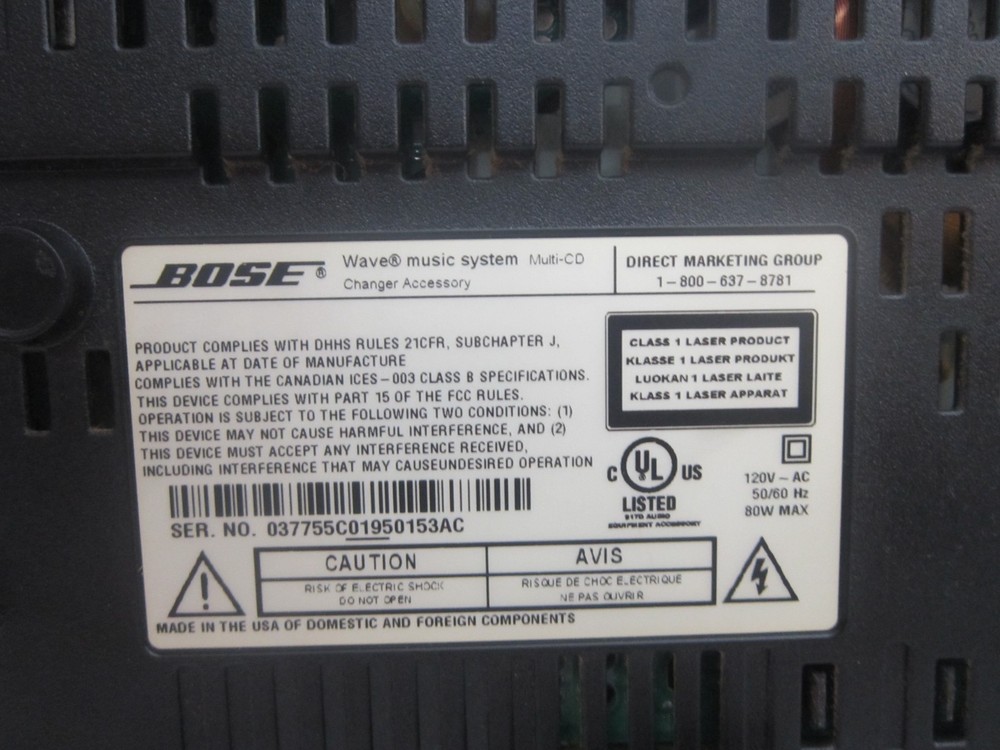 Bose 3-Disc Multi-CD Changer for Wave Music System With Remote AS IS