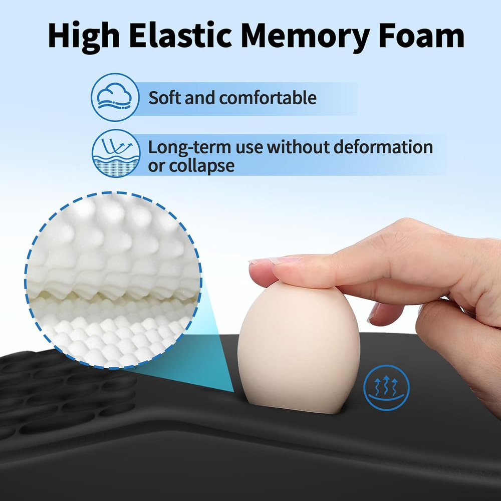Ergonomic Mouse Pad with Wrist Rest Support, Mousepad with Comfortable Memory Fo
