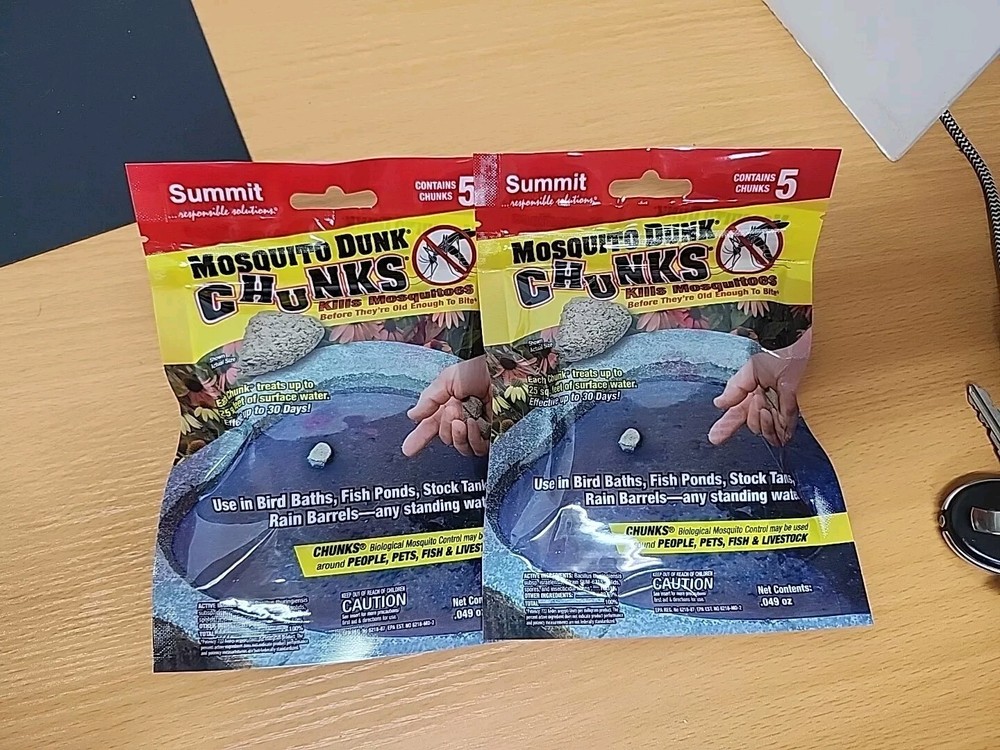 (2) Summit Mosquito Chunks 5 Count each bag Biological Mosquito Control