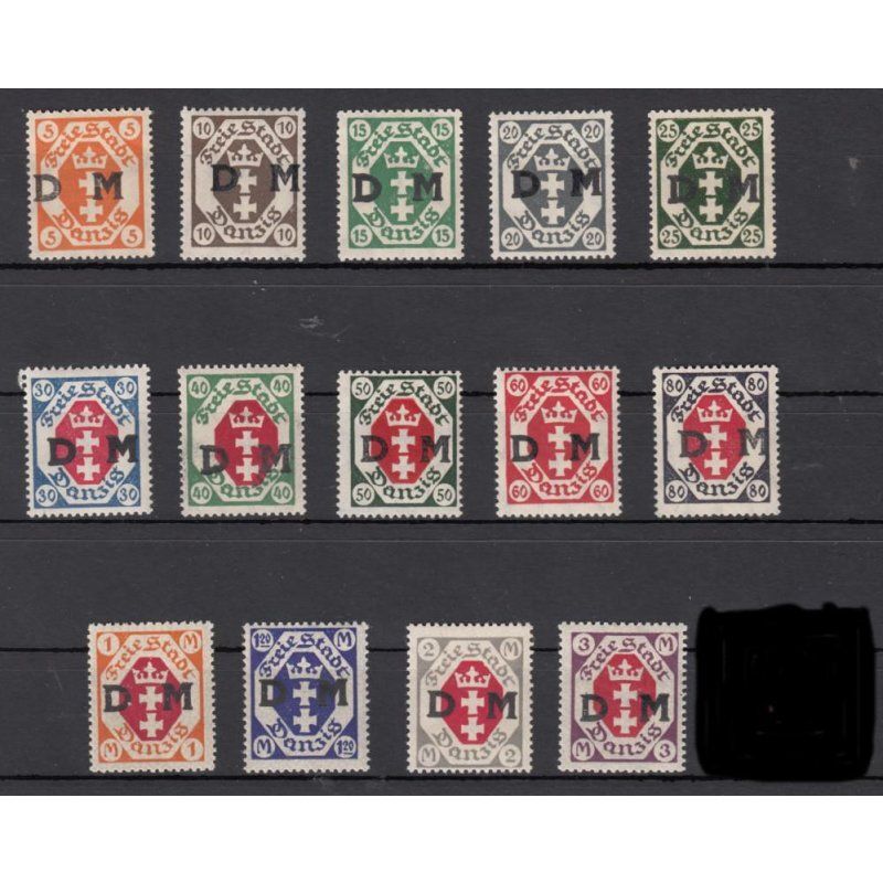 Danzig Dienst 1921 Mi.No.  D 1-14 *