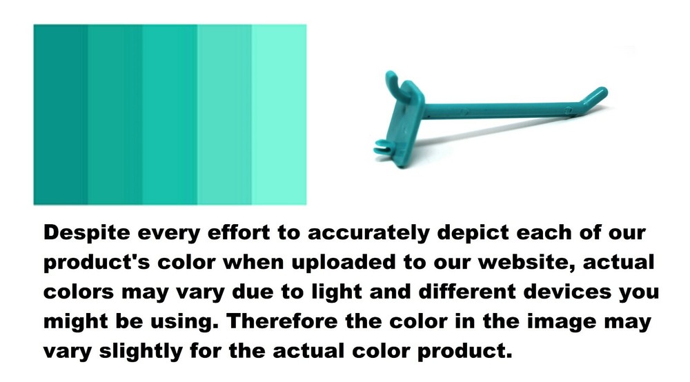 2" 4" or 6" Teal Plastic Pegboard Hooks Garage/Tools/ Storage/Crafts/75 100 pack