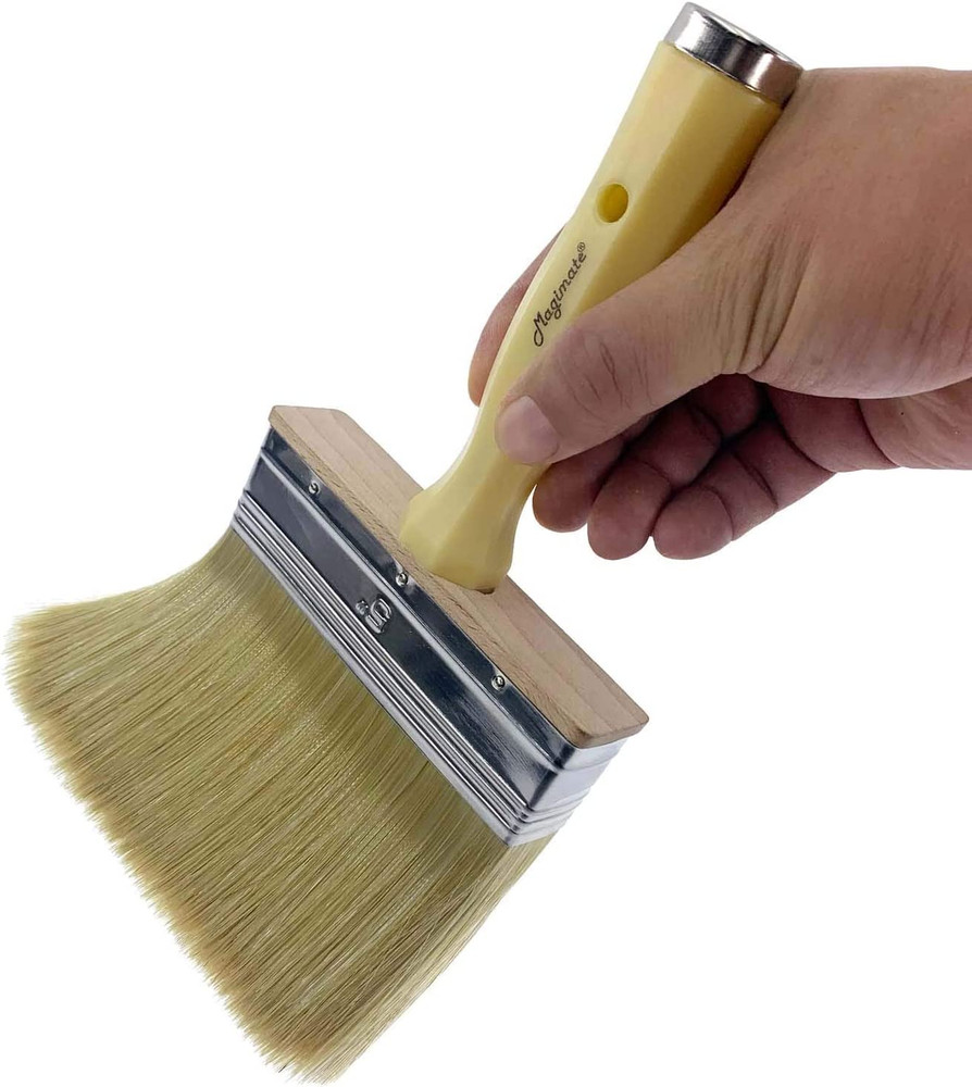 Deck Brush for Applying Stain, 5-inch Paint Brush, Medium Size for Quick Deck...