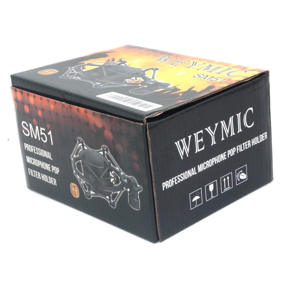 Black Universal Microphone Shock Mount for Large Diameter Diameter 48-51mm Co...