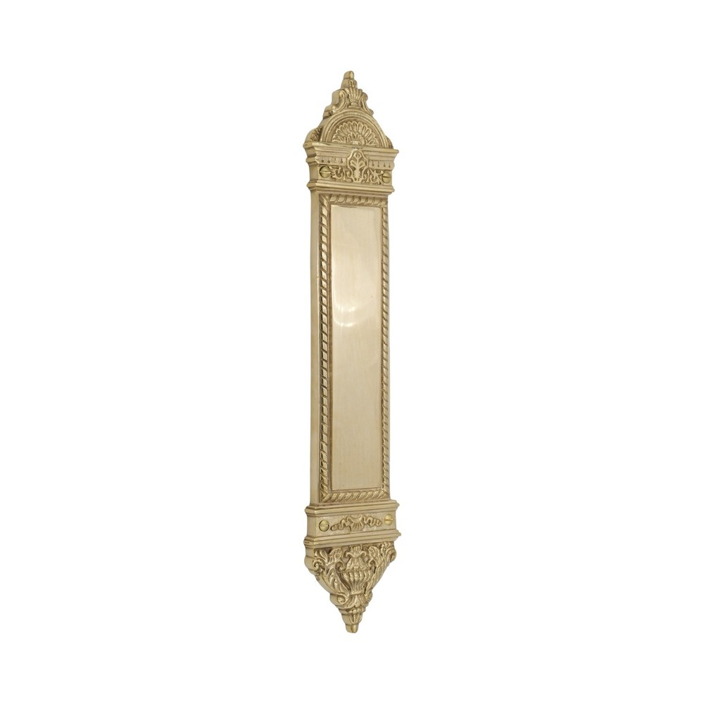 Solid Brass Push and Pull Door Handle Set - The Fan - Polished Brass