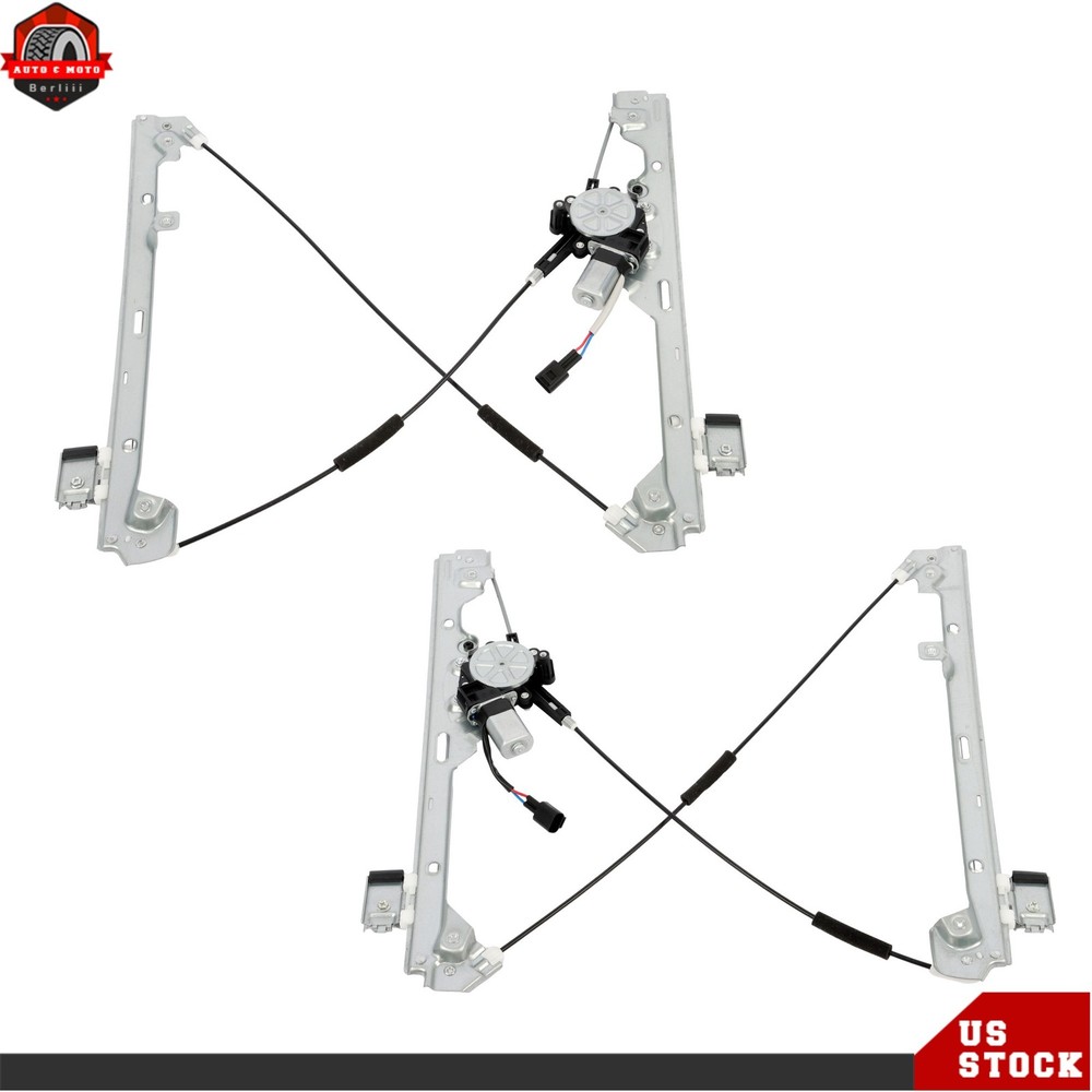 2× Power Window Regulator W/ Motor For Chevy Silverado 1500 Front Left & Right