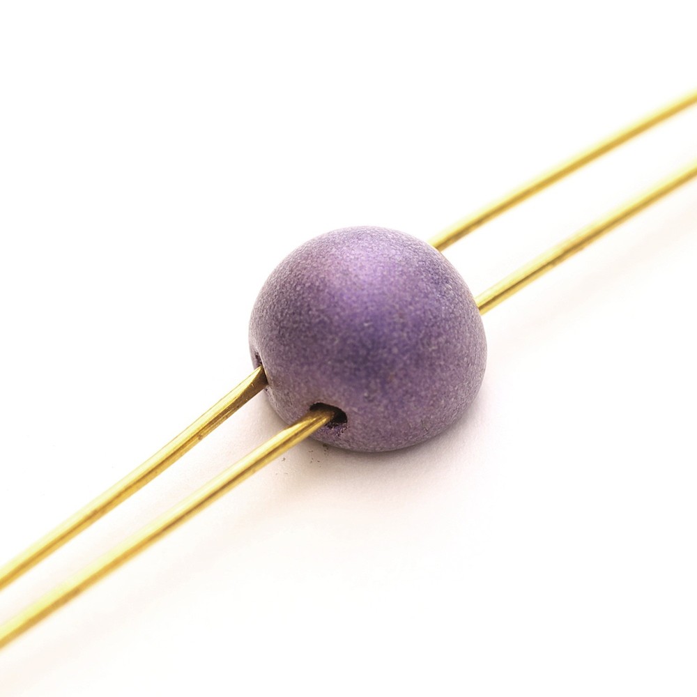 2-Hole Cabochon Bronze Luster Red 7mm