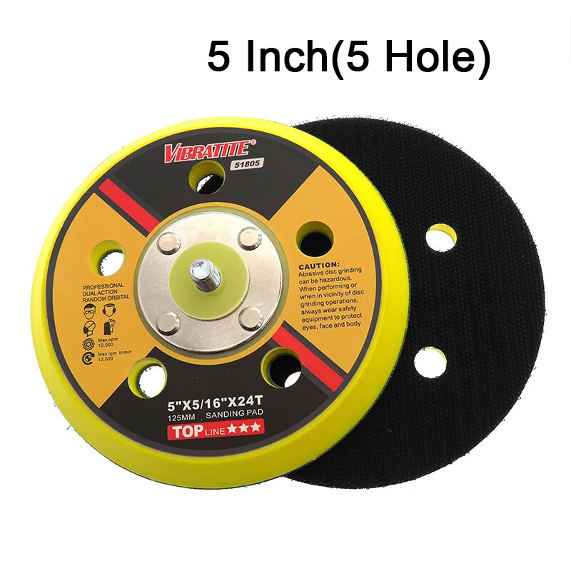 2/3/4/5/6 " Hook Loop Backing Pad With M6 M8 Thread For Sanding Discs Air Sander