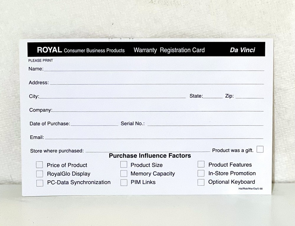 Royal DaVinci DV3 Accessories