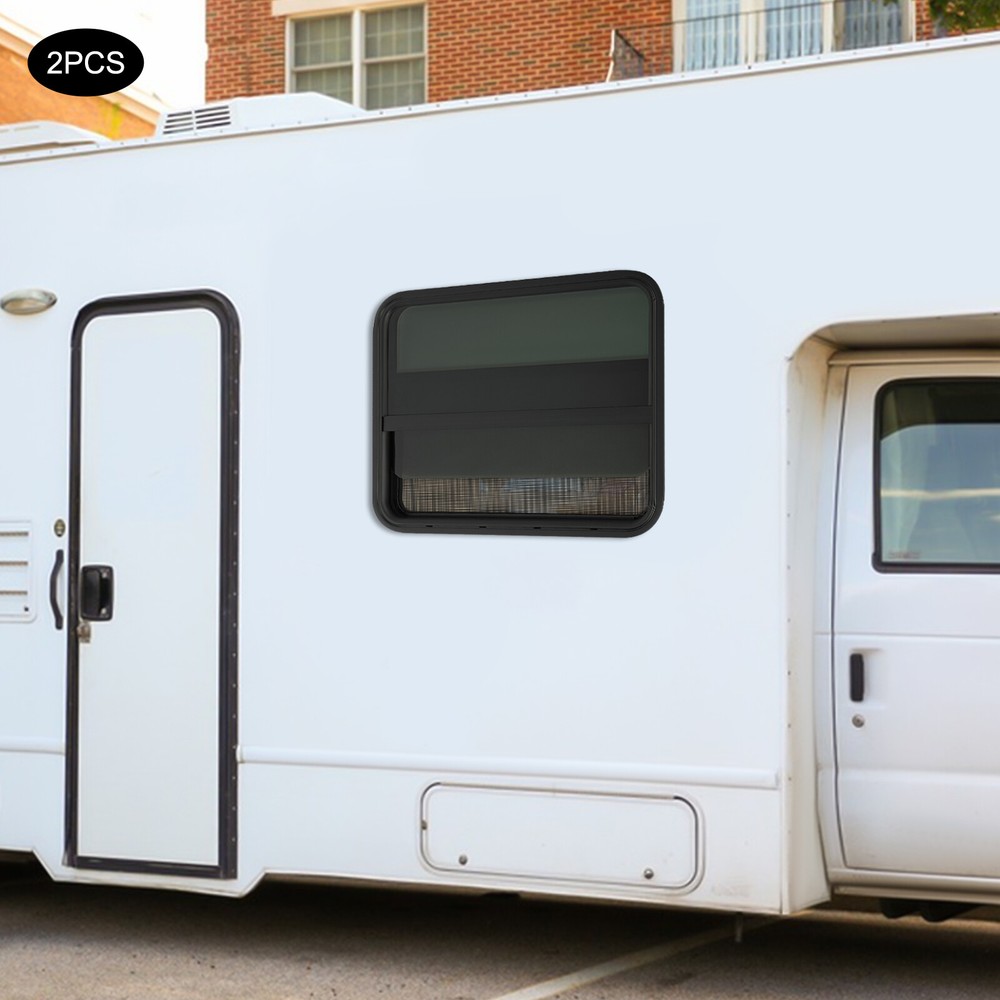 RV Window Rectangular Vertical Slide Window Venting Window Clip-on Mounting