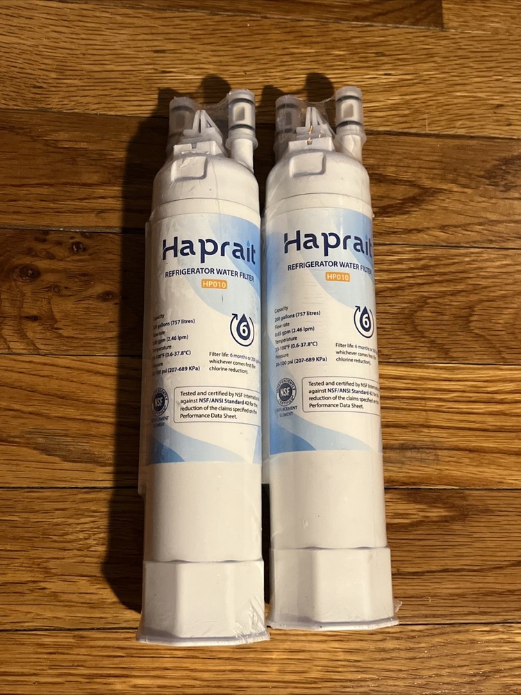 (2 PACK) Haprait HP010 Refrigerator Water Filter Replacement Frigidaire Kenmore