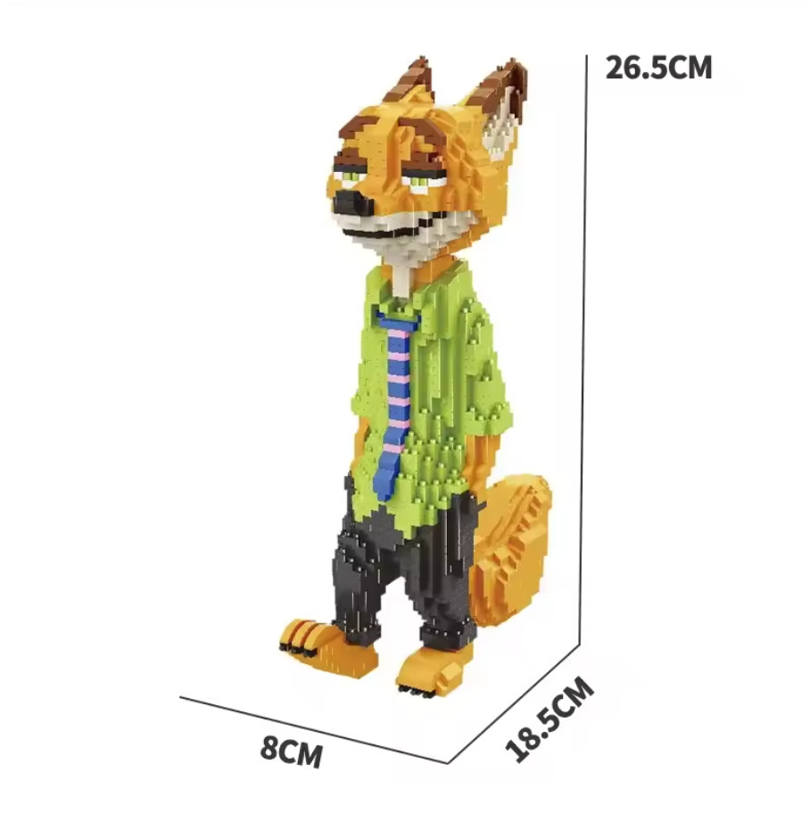 Zootropolis Judy Nick Micro Building Blocks Fox Rabbit Toy Gift Set - Nick