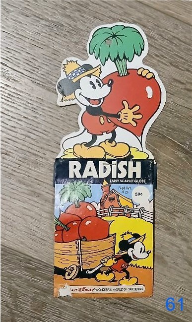 Mickey Mouse - Radish Seeds Package - 1977 - WDP