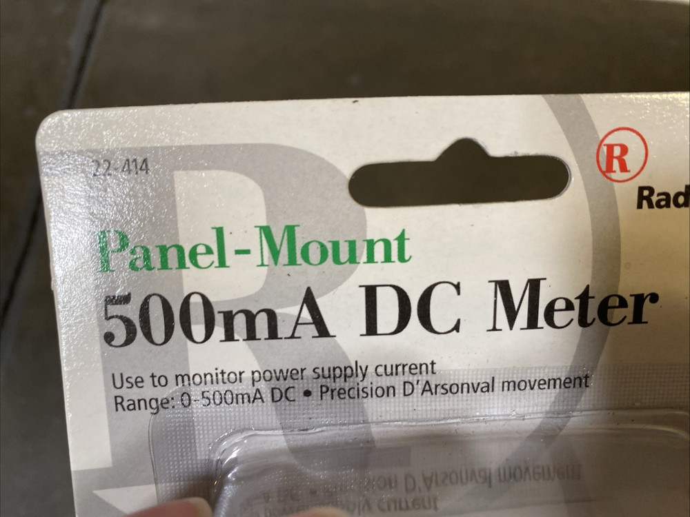 Radio Shack 500mA DC Meter Tester Panel-Mount