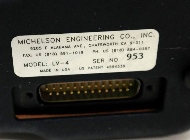 NIB MICHELSON ENGINEERING CO. LV-4 LIGHT VALVE TECHNICAL FILM SYSTEMS
