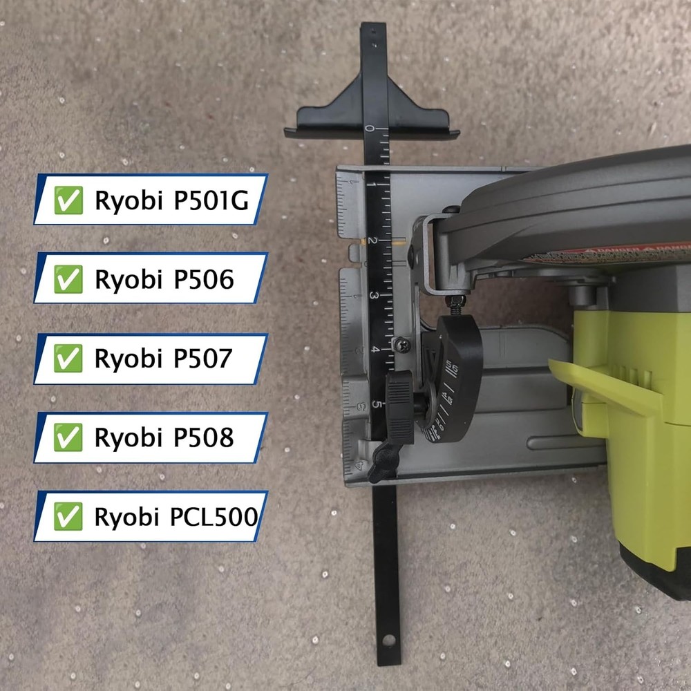 Replacement Rip Fence Guide for Ryobi Models - Tool-Free Installation Included