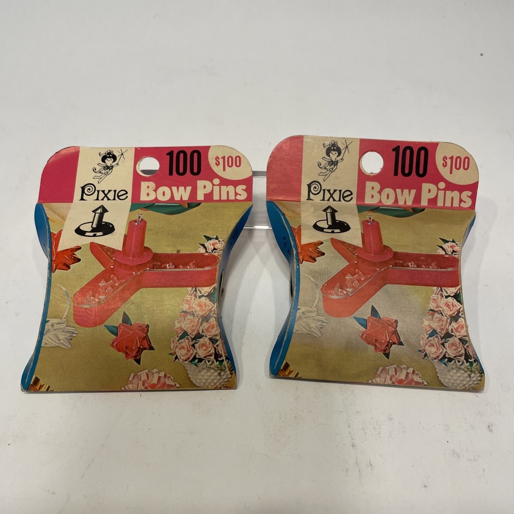 2 Boxes Of Vintage Pixie Bow Maker with 200 Pins