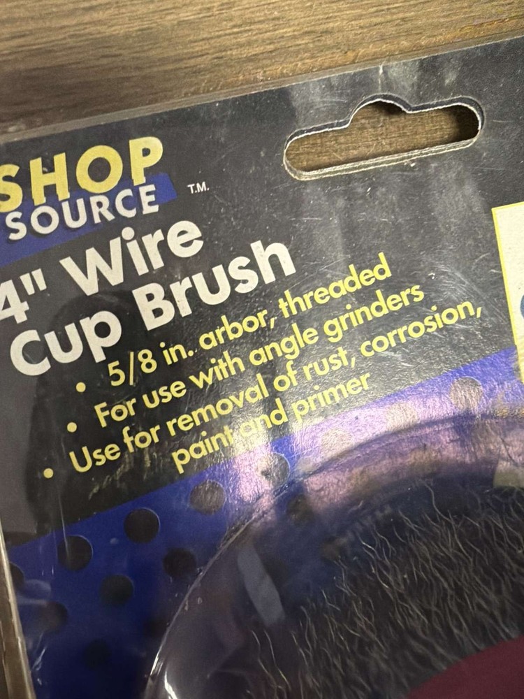 Shop Source 4" Wire Cup Brush Fine 5/8" Arbor Angle Grinder Rust Removal