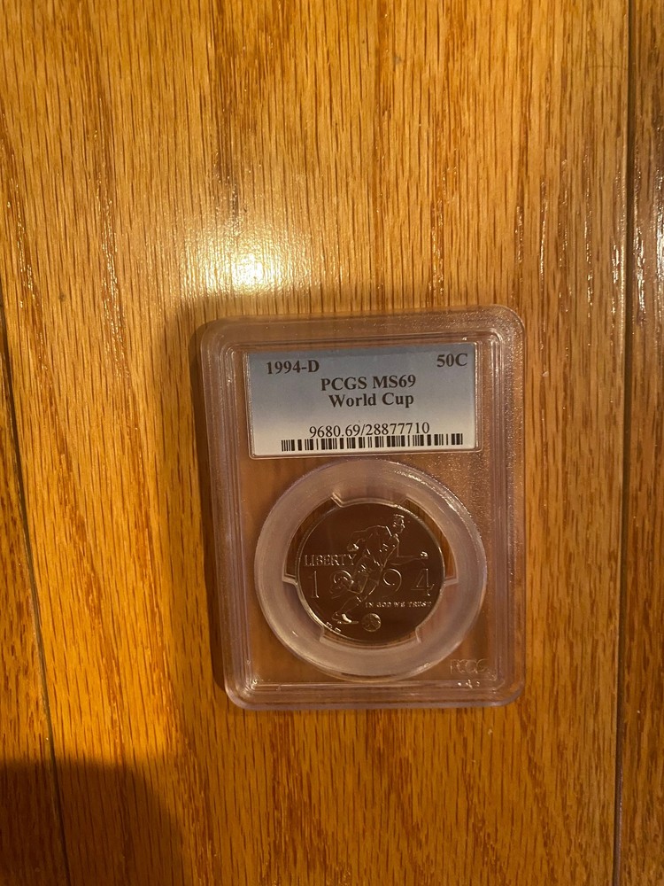 1994 D World Cup Commemorative 50C Coin PCGS MS69
