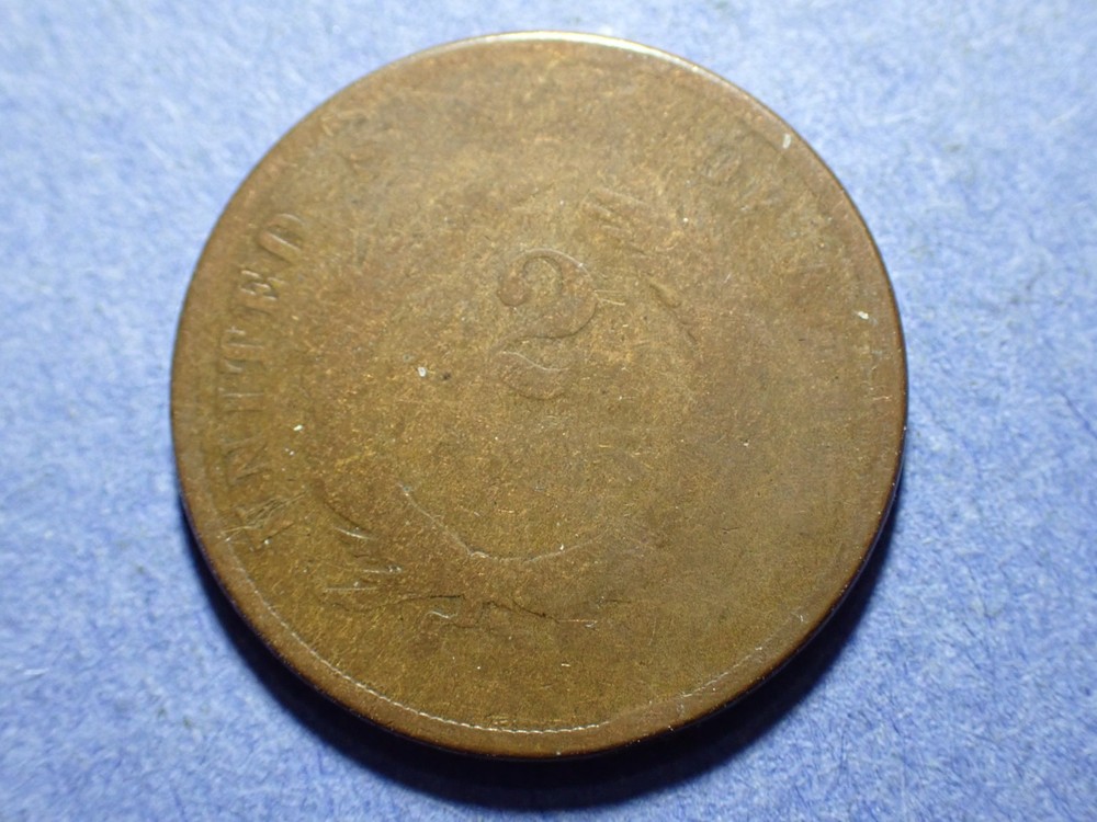 1867 Two Cent piece G-/AG