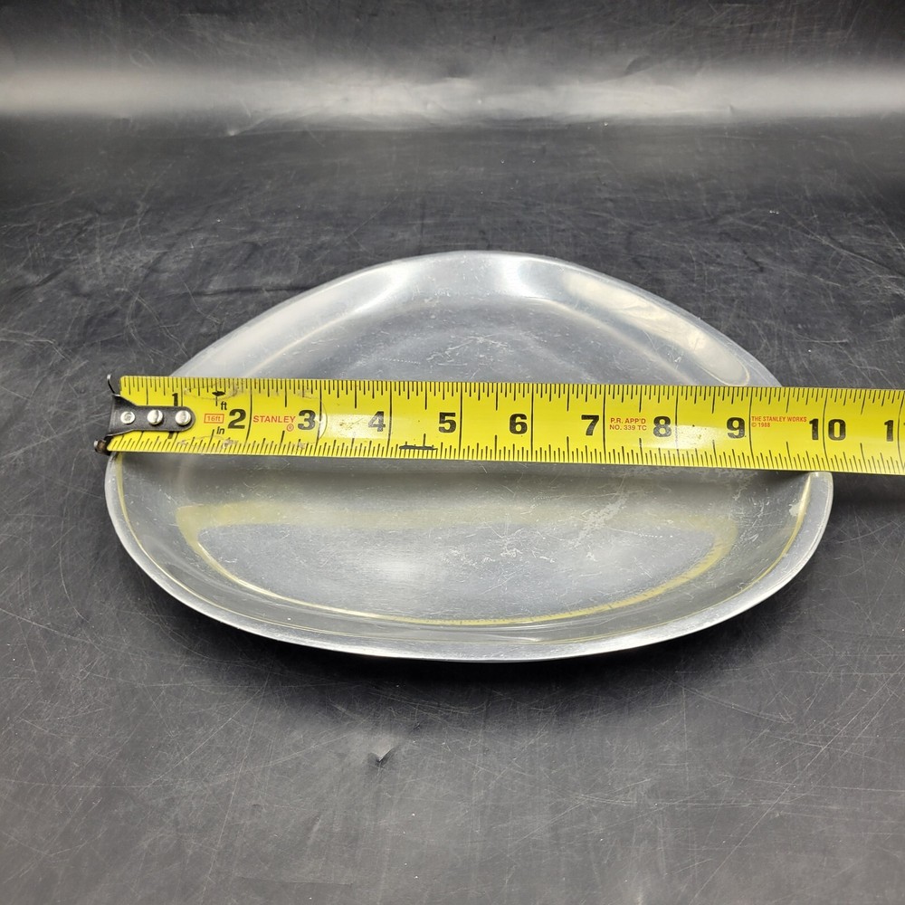 Nambé 525 Alloy Modern Triangular MCM Plate 10" Made In USA